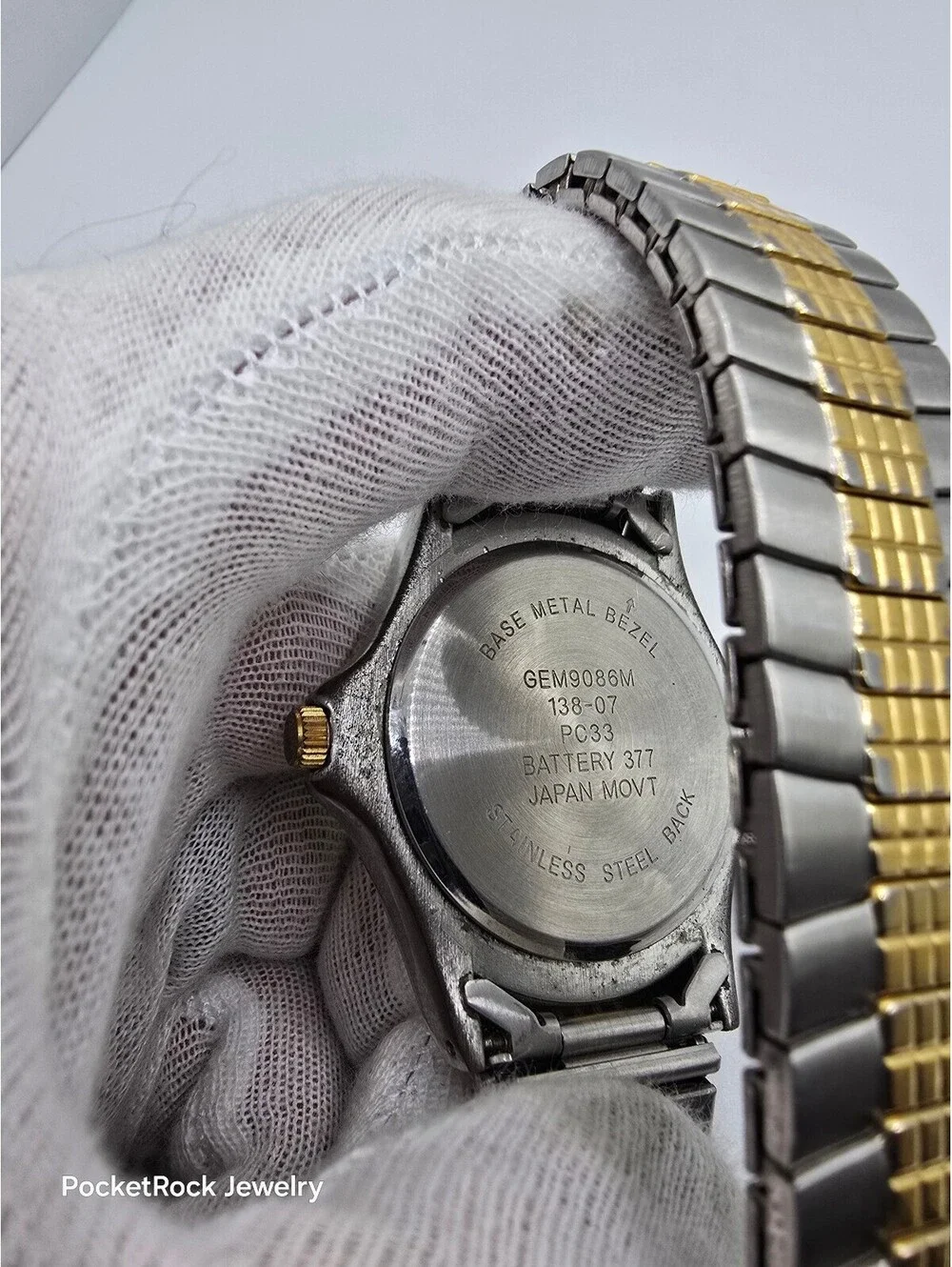Embassy Quartz Classic Analog Silver Dial Day Date Two-Tone Bracelet Watch
